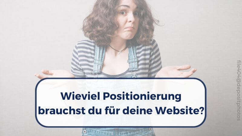 wieviel Positionierung für die Website